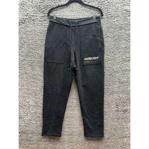Ambush Graphic Logo Fleece Workshop Drawstring Jogger Pants‎ Black Mens Size XS